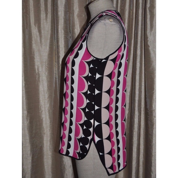 103 VINCE CAMUTO Retro Dot Hi-Lo Hem Top - Picture 5 of 8